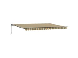 Maison Exclusive - Toldo Retráctil Verde Y Amarillo 500 X 350 Cm Tela Y Aluminio