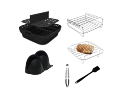 Juego de moldes para freidora sin aceite Accesorios para parrilla de freidora sin aceite Negro GERTIZ