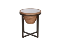 Mesita Auxiliar Abeto Cristal Natural 46x46x55,5cm
