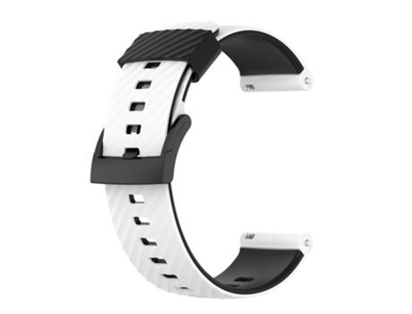 Correa de Silicona color dual para Suunto Spartan Sport/Spartan Sport Wrist HR/9/9 Baro/7/D5 - blanco/negro