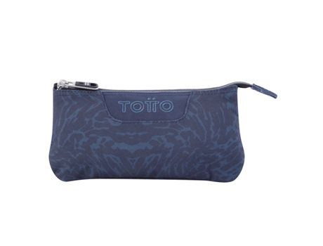 Estuche Escolar Tres Compartimentos Azul Y Negro Geometric Tablero TOTTO