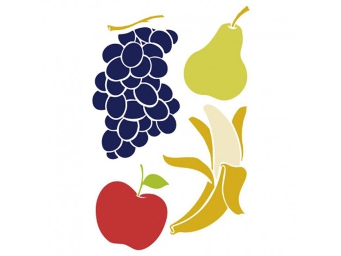 Stencil 21x15cm Frutas 300021161 Acrilex