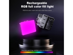 Luz Led De Bolsillo M16 5w Rgb 3000k-9900k Regulable 72 Led 20 Efectos Fx Batería 1500mah Para Streaming Estudio Hogar