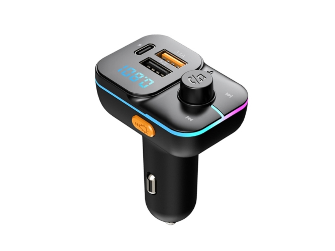 Transmisor FM Bluetooth Fwinl C24 para coche, reproductor MP3 Bluetooth, carga rápida inalámbrica, manos libres
