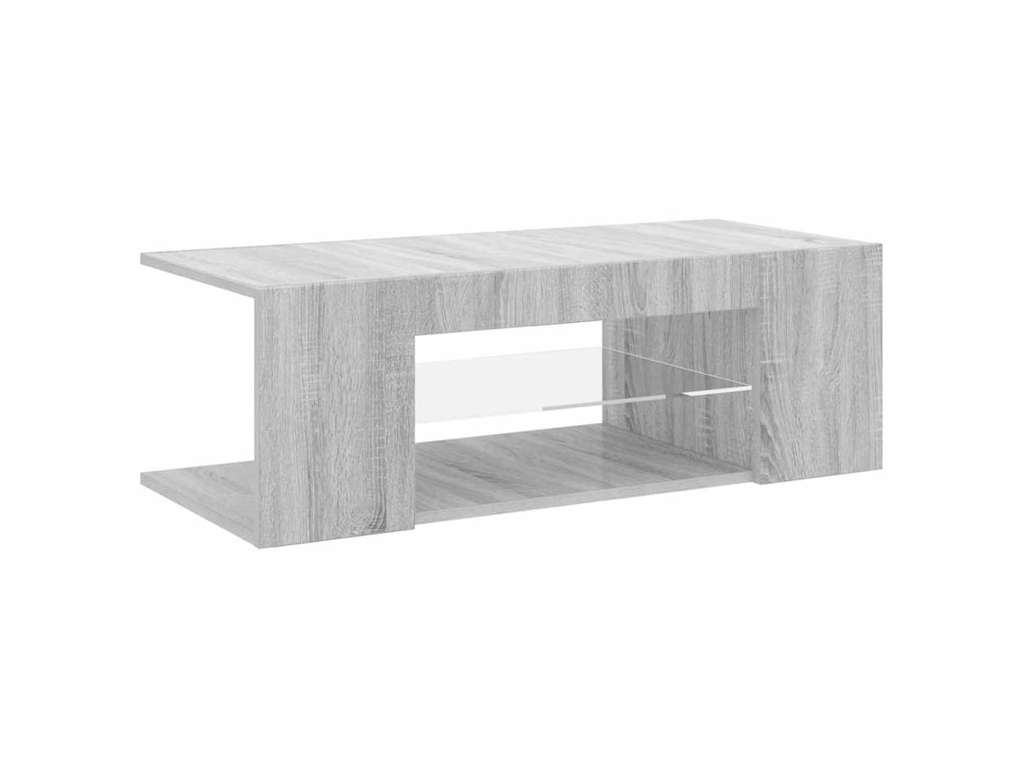 Mueble TV con luces LED 90x39x30 cm Gris Sonoma MAISON EXCLUSIVE