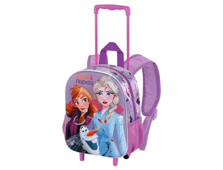 Frozen 2 Friends Mochila 3D con Ruedas Pequeña, Fucsia KARACTERMANIA