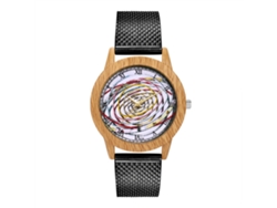 Reloj De Pareja Unisex De Cuarzo Con Correa De Silicona Y Dial Redondo (negro)