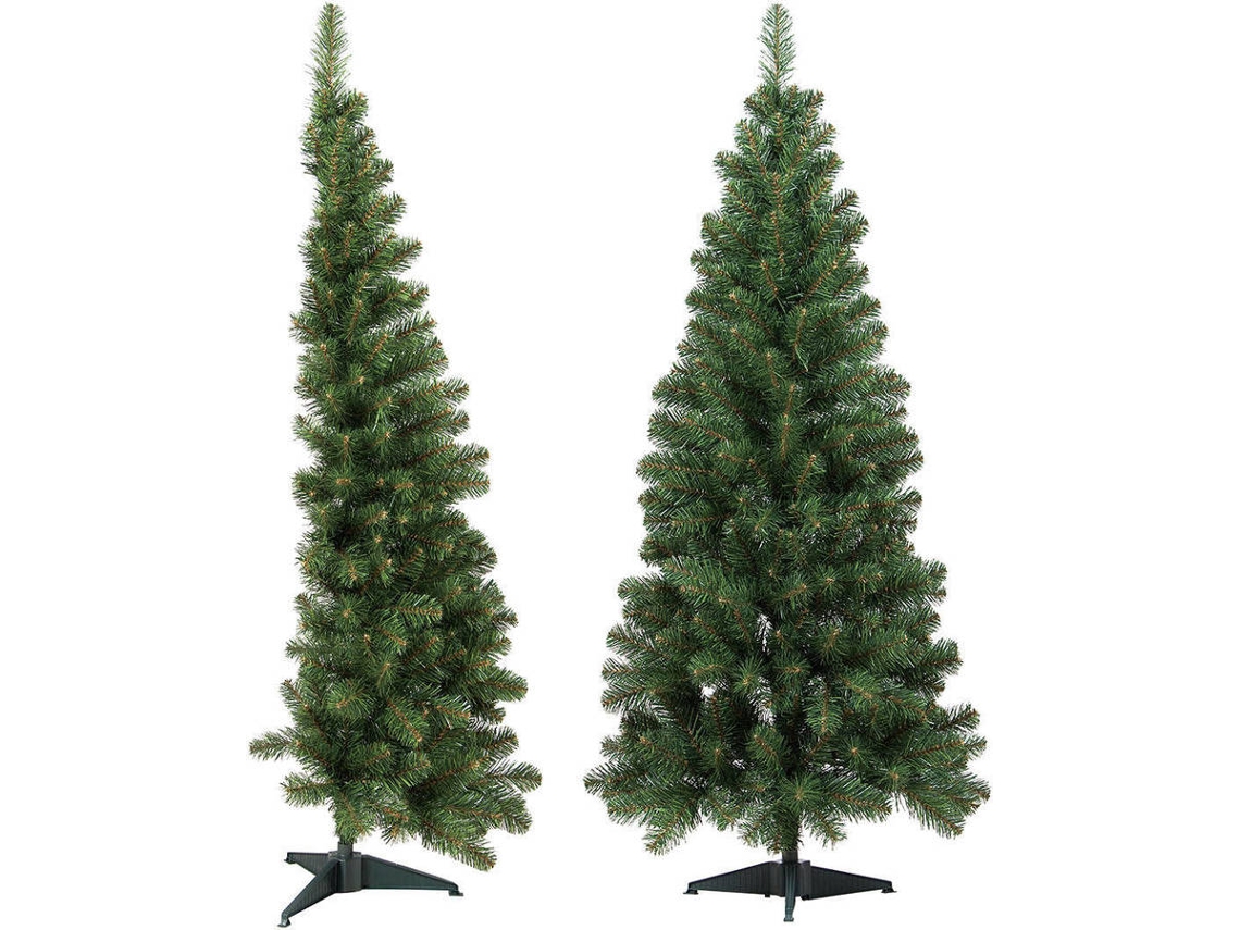 Pieza Decorativa DMORA Christmas Tree Half (Verde - PVC - 60 x 88 x 180 cm)