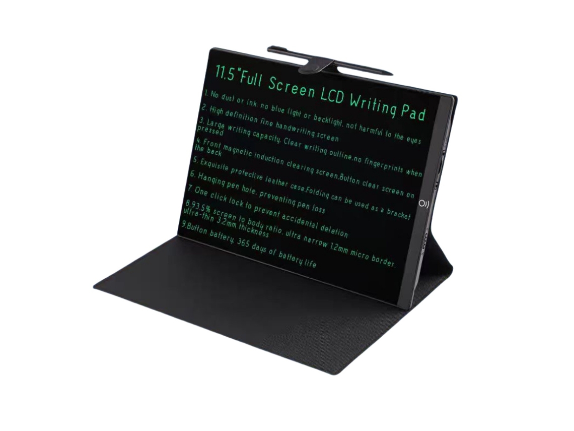 Tableta de escritura con pantalla completa LCD de 11,5, bloc de notas digital ultra delgado de 3,2 mm para niños y adultos, bloc de notas borrable con funda para tableta, redacción, dibujo EMEBAY