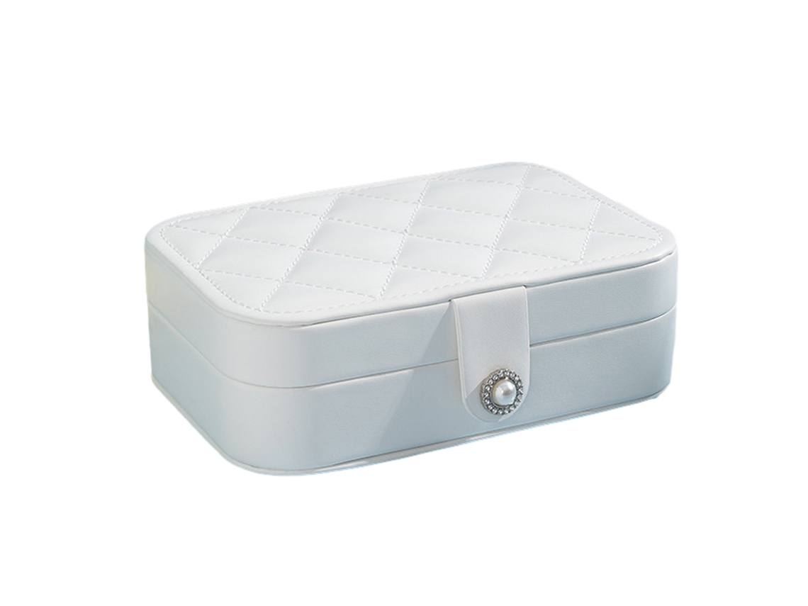 Caja de Organización Joyas Viaje Portátil Blanco (17x12x6cm) Kofihety