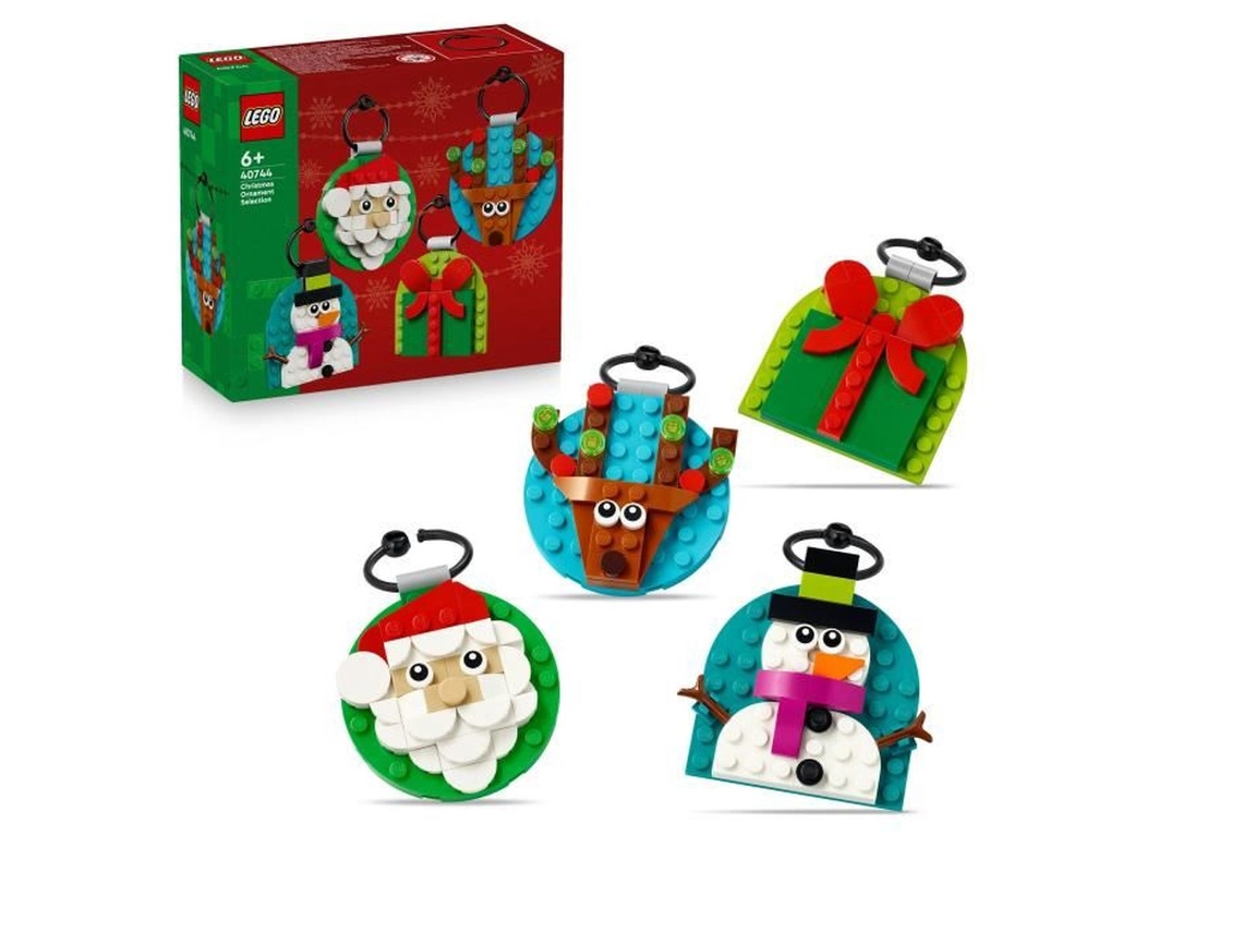Selección de adornos navideños Lego 40744
