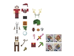 Minecraft Calendario De Adviento Figuras De 8,25 Cm 17 Accesorios Minecraft Hxm86