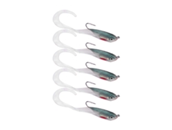 Danu26-5 Piezas Señuelos De Pesca Artificiales Suaves Con Anzuelo Para Lubina So050-4