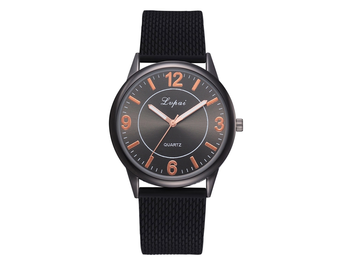 Reloj De Pulsera De Moda Para Mujer Con Correa De Silicona - Cuarzo Lvpai (negro)