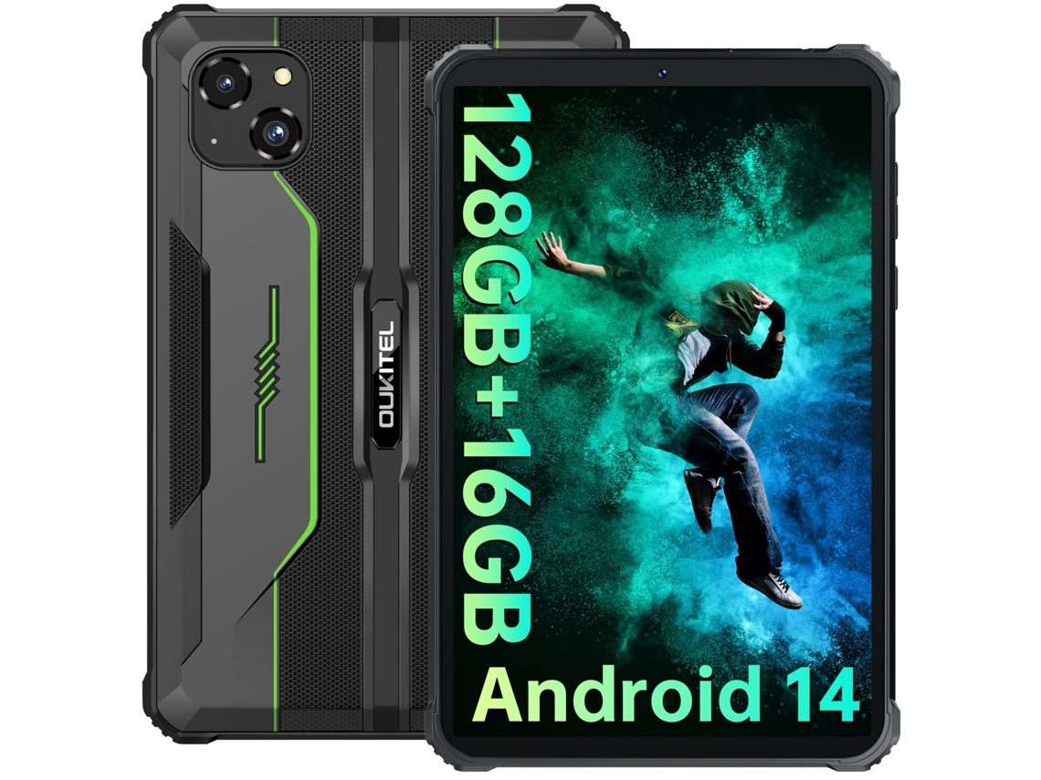 Tablet Rugerizada Oukitel Rt3 Pro 8 Pulgadas 16 Gb 128 Gb 1 Tb Ampliable 5150mah Android 14 Nfc 16mp Verde
