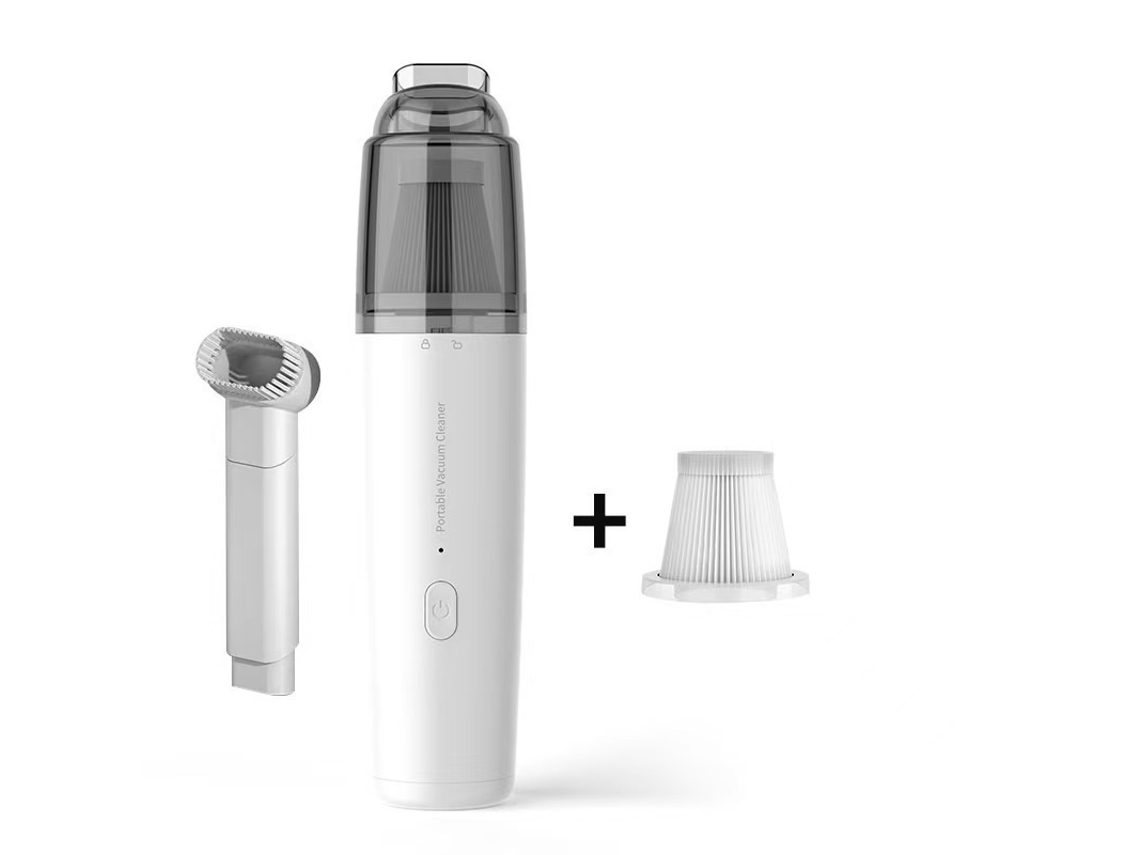 Aspiradora Portátil Para Coche, Inalámbrica, Miniaspiradora Ligera Para Coche Y Hogar (blanca)