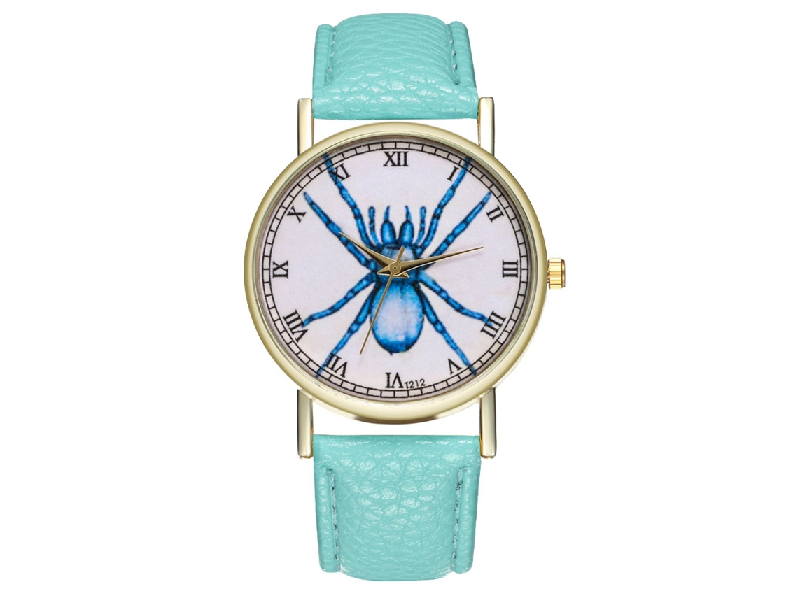 Reloj De Pulsera Unisex Informal Con Estampado De Insectos, Movimiento De Cuarzo Fashionado (verde Menta)
