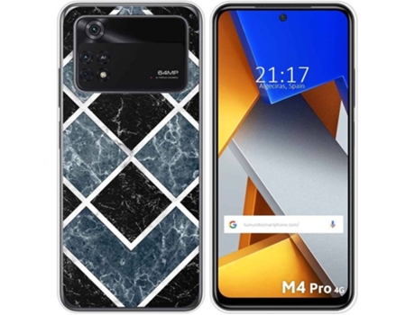 Carcasa para Xiaomi Poco M4 Pro 4G TUMUNDOSMARTPHONE Dibujos Mármol 06 Multicolor