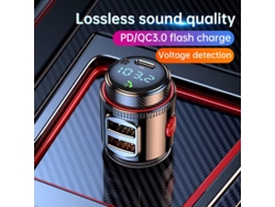 Transmisor Fm Bluetooth V5.4 T23 De 30 W Pdqc3.0 Con Cargador Usb Para Coche, Pantalla Digital Led Azul, Adaptador De Radio Inalámbrico