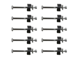 24 Tornillos Para Trampolín, Kit De Tornillos Y Tuercas De Acero Galvanizado, Conjunto Inferior Estable Y Duradero Plata