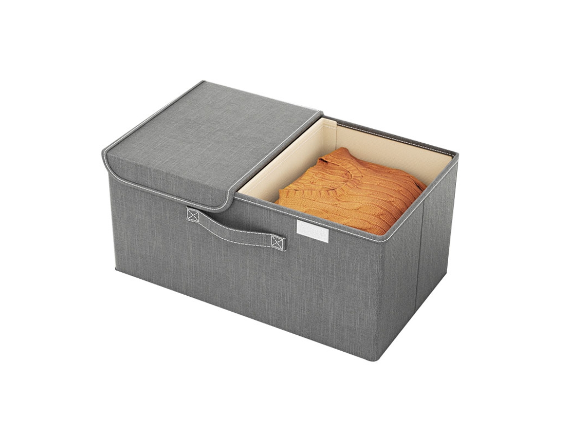 Caja De Almacenamiento De Ropa De Tela No Tejida Con Doble Tapa, Gran Capacidad, Organizador Multifuncional.
