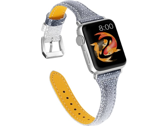 Correa Apple Watch 42, 44 mm WJS Piel Gris