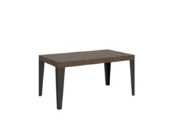 Mesa Extensible 160/244x80 cm Nogal Flameado Patas Antracita Itamoby