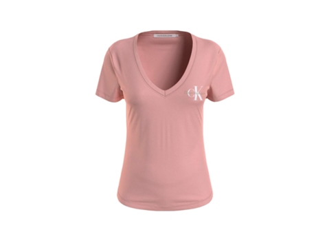Camiseta para Mujer CALVIN KLEIN (XS - Rosa)