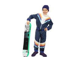 Disfraz de Esquiador azul con cinturón para niño
