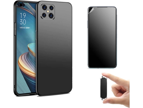 Carcasa y Protector de Pantalla Oppo Reno 4 Z 5G Negro