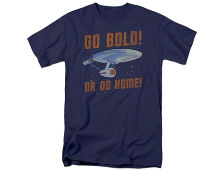 Camiseta ROCKINSTONE Go Bold or Go Home Star Trek (XXL)