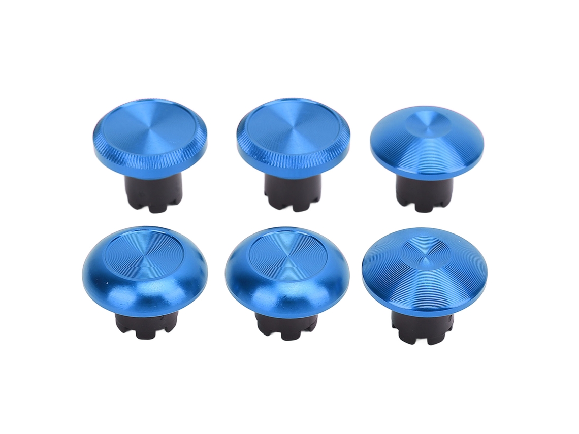 Kit De Substituição De Tapas De Joystick Metal Para Controle Edge, Capas De Ponteiro Com Caixa De Armazenamento Azul