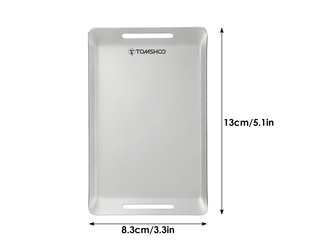 Mini Sartén Barbacoa De Acero Inoxidable Tomshoo Con Tabla De Cortar Para Camping, Picnic Y Uso Al Aire Libre.