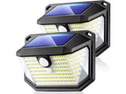 Juego de 2 luces solares para exteriores con sensor de movimiento, resistentes al agua IP65, 3 modos de iluminación, 178 LED - PRIME KANG