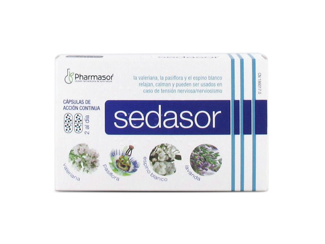 Complemento Alimentar SORIA NATURAL Pharmasor Sedasor Accion Continuada 30 Capsulas