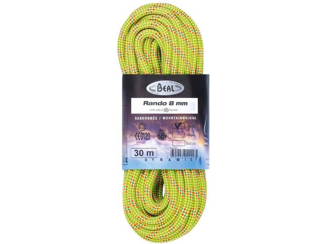 Cuerda De Escalada BEAL Cordas Rando Golden Dry (Verde - 30 m)