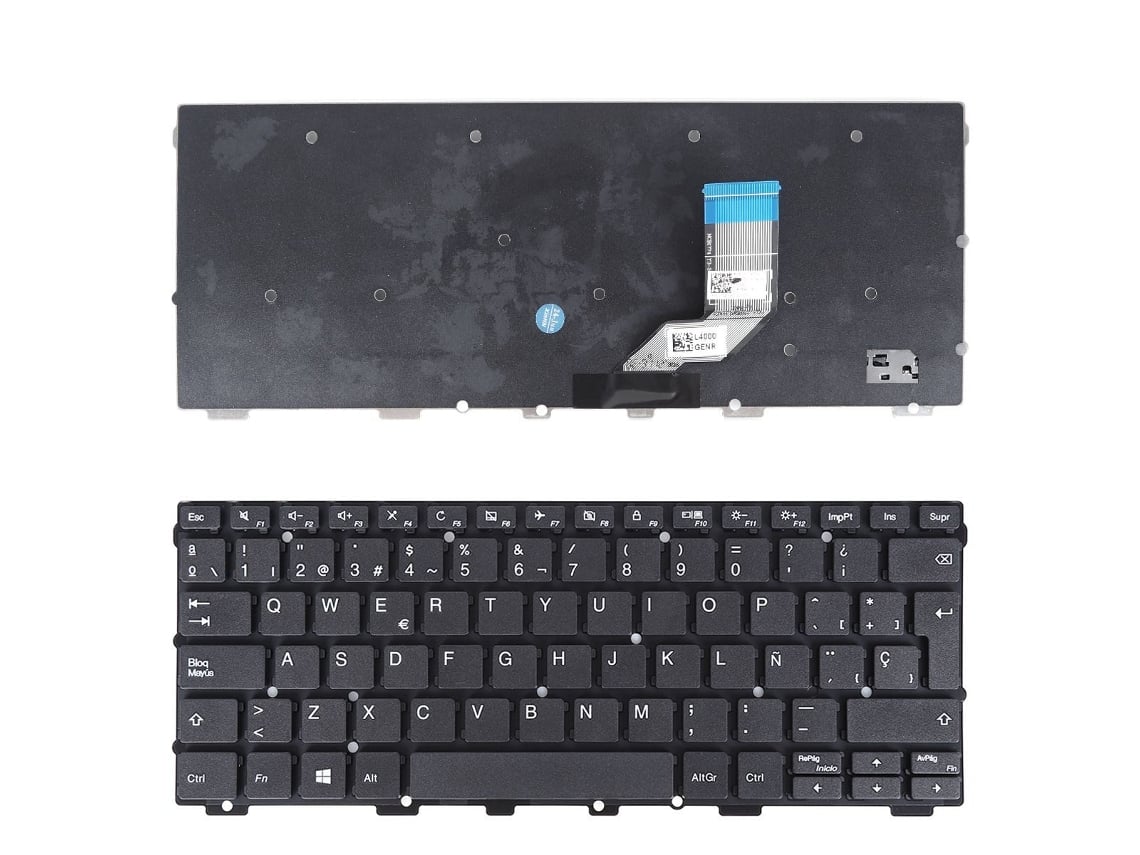 Teclado compatible con Lenovo N24 100e 300e sin retroiluminación, negro 15 0228e Wx03 001