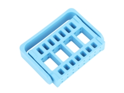 Soporte Para Brocas De Dientes Y Uñas Con 16 Orificios, Expositor, Herramienta Para Salón De Manicura, Azul Claro