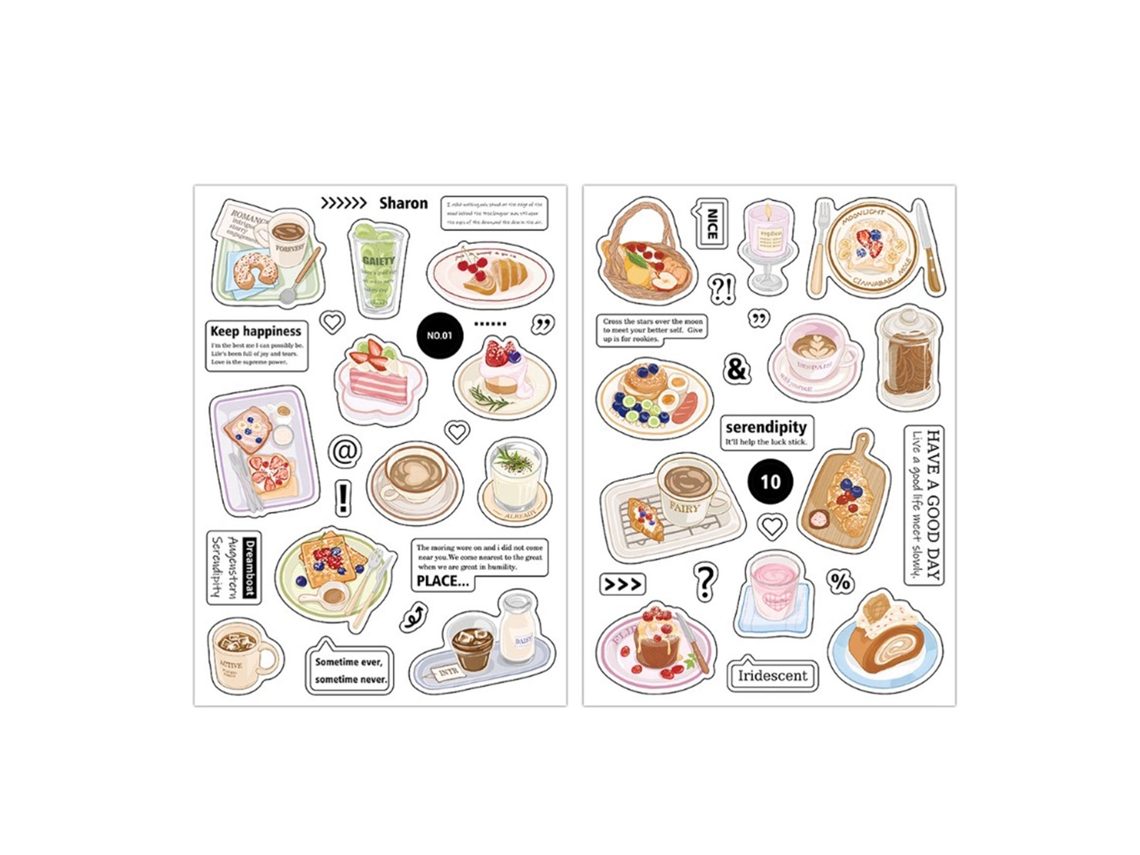 2 Pegatinas De Comida Para Scrapbooking, Exquisitas, Únicas Y Decorativas, Para Manualidades Diy.