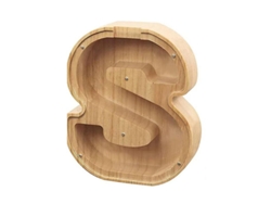 Caja De Ahorros De Letra De Madera Sep Para Guardar Cambios 19x21x3.6cm 280g S