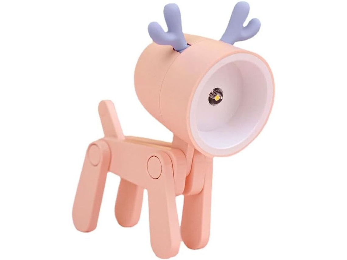 2026-lámpara De Escritorio Led Con Soporte De Teléfono Animalito Mini Cute Rosa Ciervo