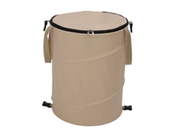 Cubo De Basura Plegable Portátil De Gran Capacidad Para Camping Con Tapa, Tejido Oxford 600d.
