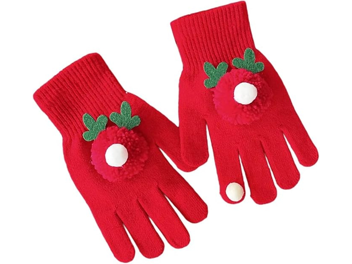 Luvas De Boneco De Neve De Natal, Renas Vermelhas