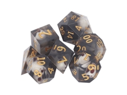 Juego De Dados Poliédricos Transparentes Con Forma De Calavera, Fabricados En Resina Epoxi Para Juegos De Mesa.