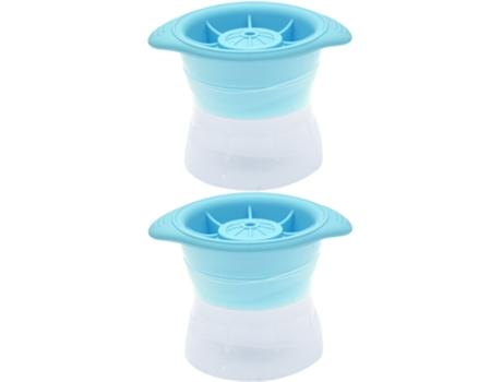 Paquete de 2 moldes de hielo esféricos, bola de hielo redonda apilable de fusión lenta para hacer cubitos de hielo redondos para whisky y bourbon