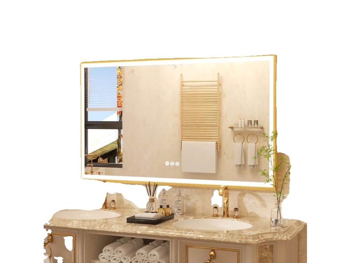 Espejo de baño LED, iluminación frontal, regulable sin escalones, 40 x 24 pulgadas, OEM