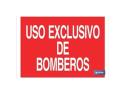 Señal luminiscente 297x210mm. uso exclusivo bomberos