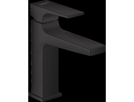 HANSGROHE Metropol Mezclador de fregadero con desagüe, mango de apertura, negro mate