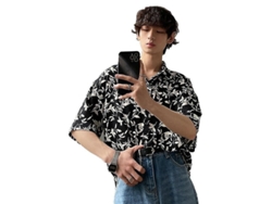 2026-camisa Hawaiana Retro Floral Hombre Manga Corta Suelta Para Playa Surf Talla Asiática