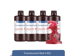 Resina UV Anycubic de 4 kg, longitud de onda de curado de 405 nm, alta viscosidad de 552 MPa·s, 4 kg, rojo transparente.
